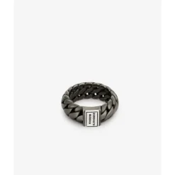 Buddha to Buddha Ring Ben Small Zwart Rhodium Zilver Best