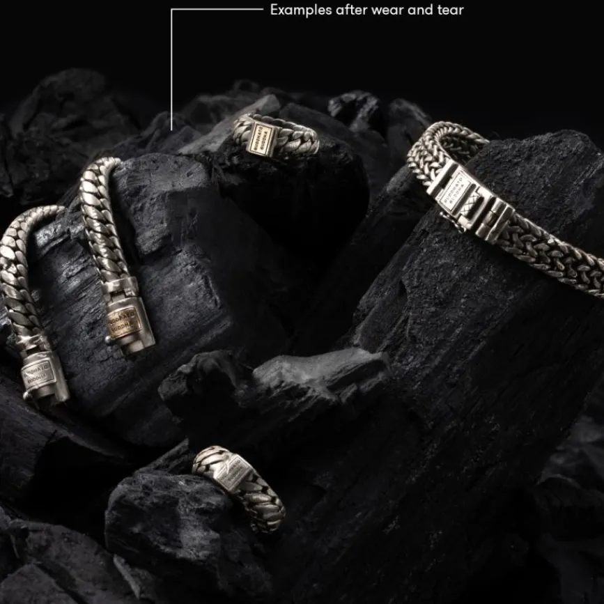 Buddha to Buddha Ring Katja XS Zwart Rhodium Shine Zilver Online