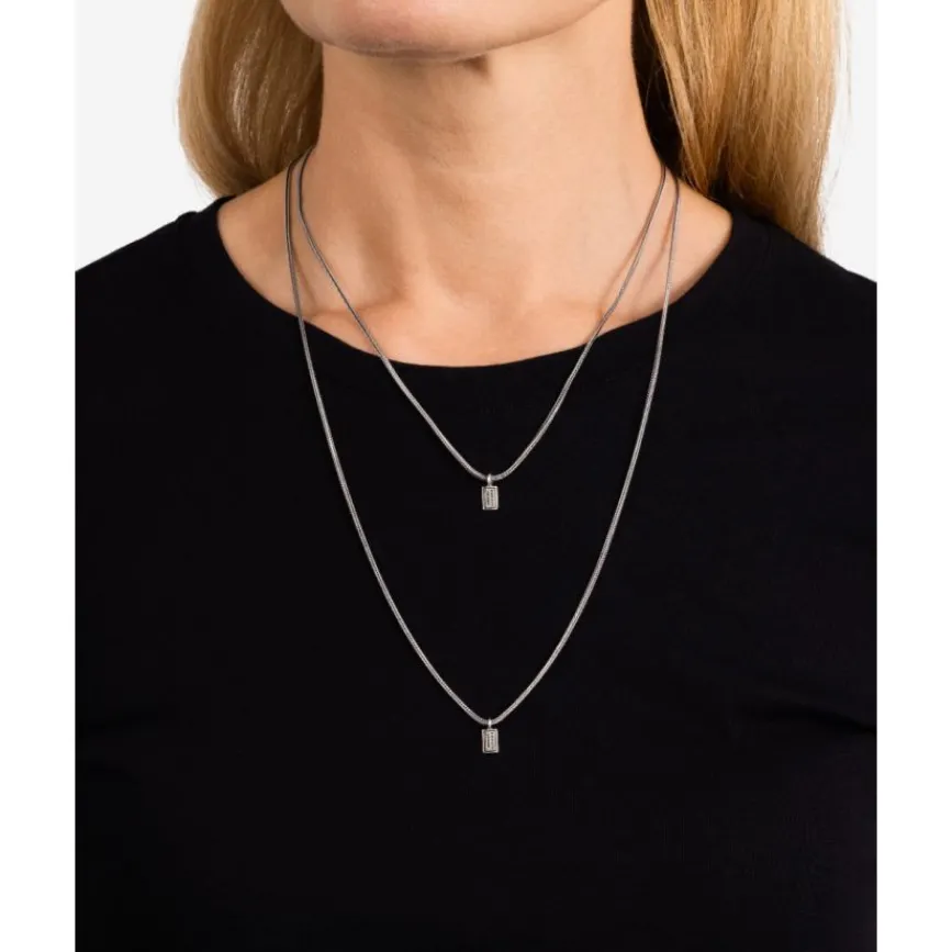 Buddha to Buddha Stacking Ketting Barbara Zilver 46-50 cm Sale